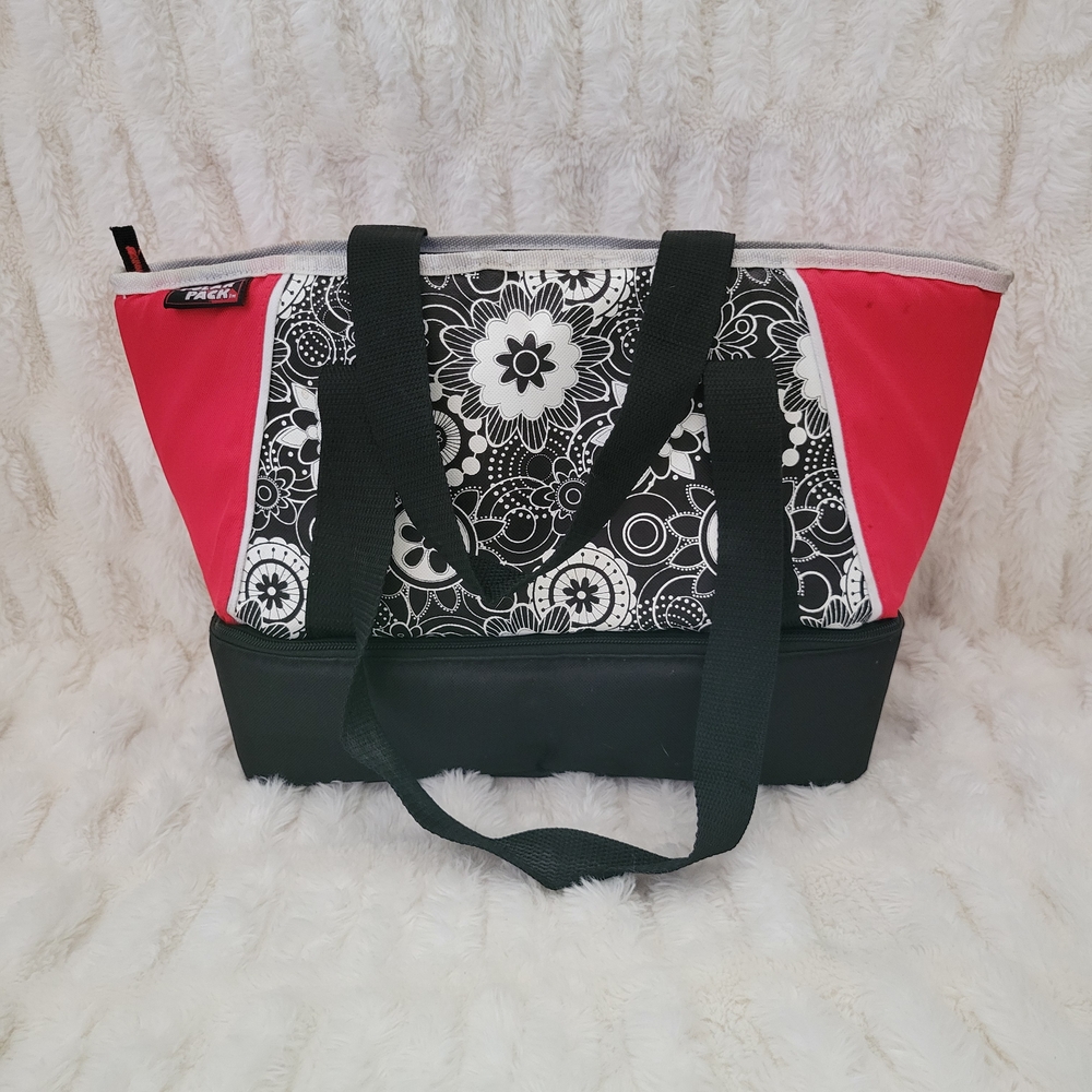 Stylish Black and Red Tote Bag